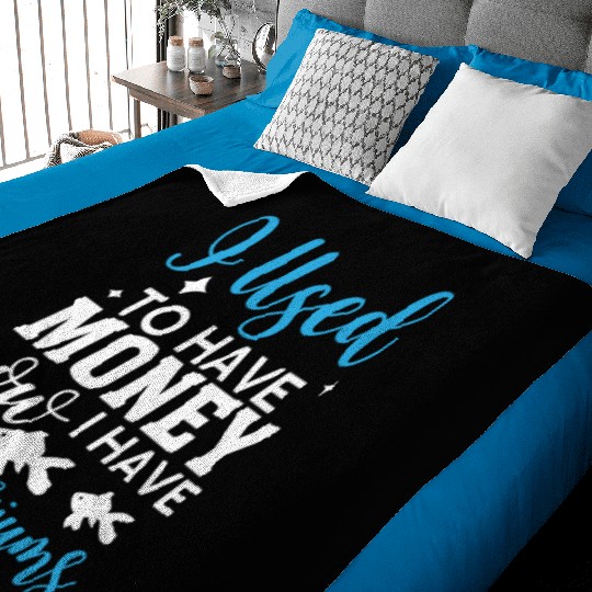 I Used to Have Money Now I Have Aquariums Funny Fi Baby Blankets