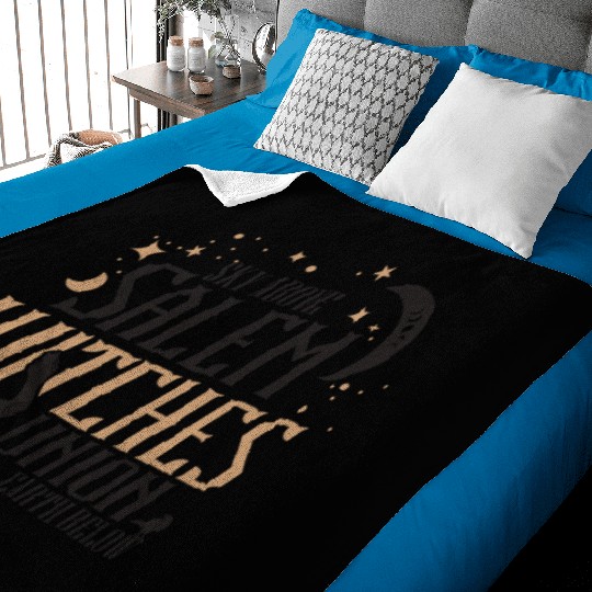Salem Witches Union Black Baby Blankets
