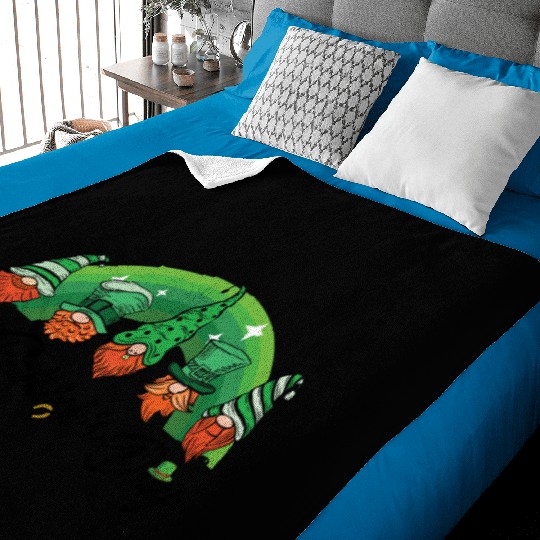 Saint Patrick s Day Horseshoe Clover Shamrock Baby Blankets