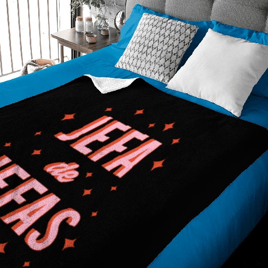 Chingona Inc Jefa De Jefas Blue Small Baby Blankets