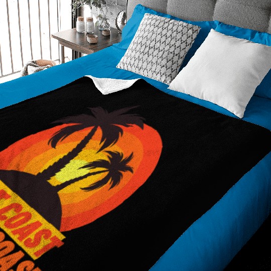 Best Coast Is West Coast Baby Blankets