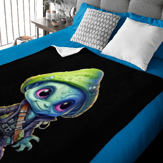 Alien Extraterrestrial Pirate Baby Blankets