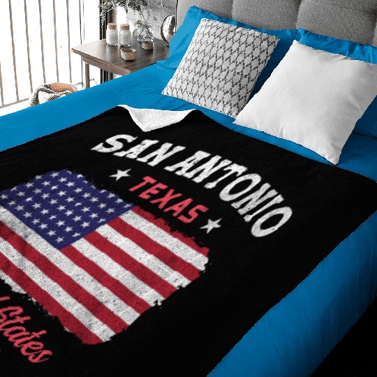 San Antonio Texas est 1718 Design for proud San Baby Blankets