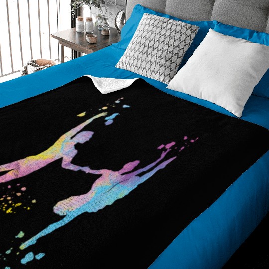 Ballet Dance Couple Woman Ballerina Baby Blankets