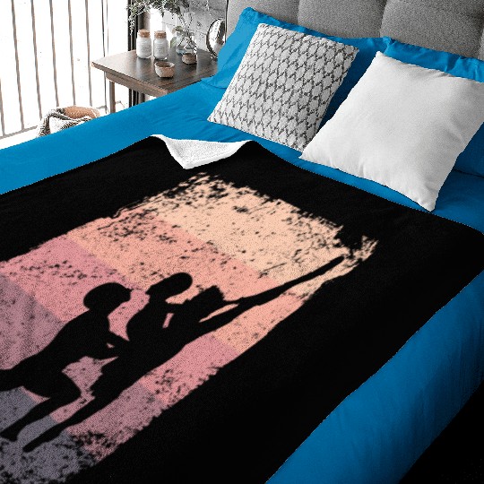Ballet Dance Couple Vintage Ballerina Baby Blankets