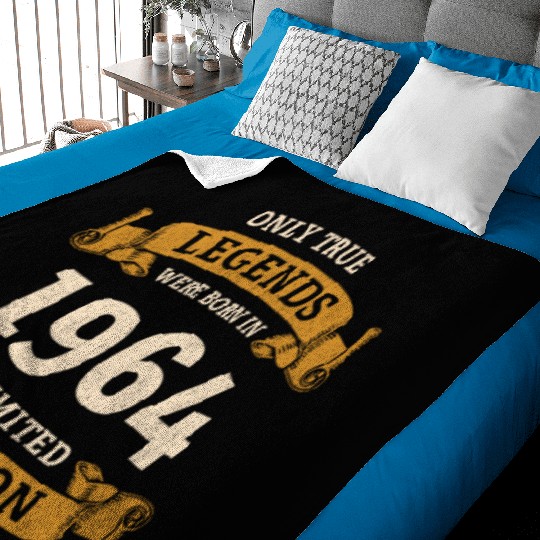 True Legends were born in 1964 60th Birthday Gift Baby Blankets