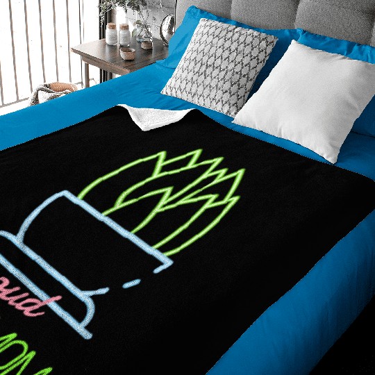 Proud Plant Mom Neon Style Baby Blankets