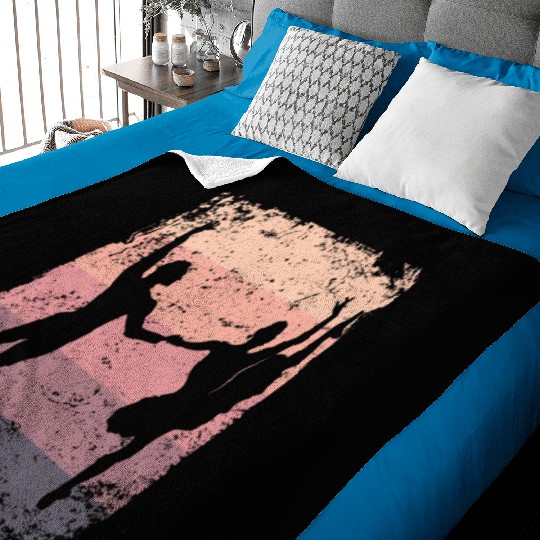 Ballet Dance Couple Vintage Ballerina Baby Blankets