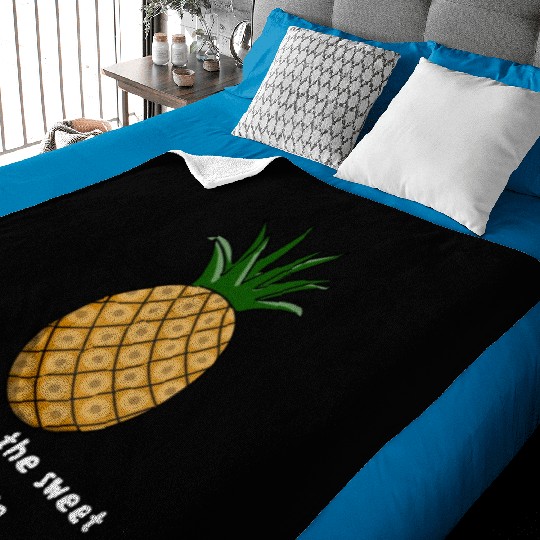 Pineapple The Sweet Side Of Life Baby Blankets
