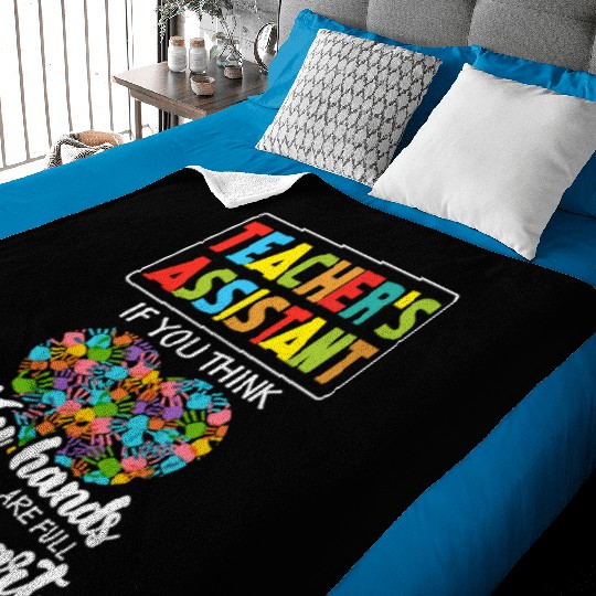 Teacher Assistant Cute Heart Quote Gift Baby Blankets For