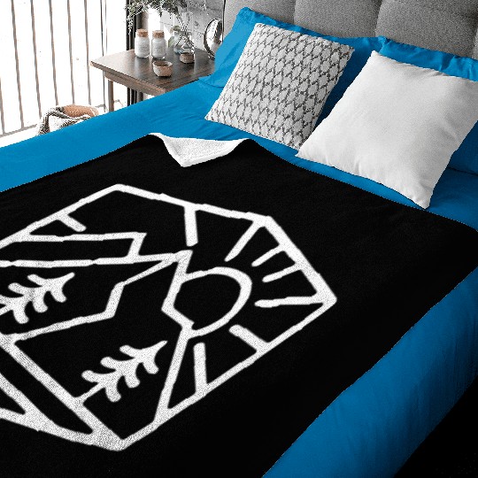 Sunrise And Mountain For Dark Baby Blankets