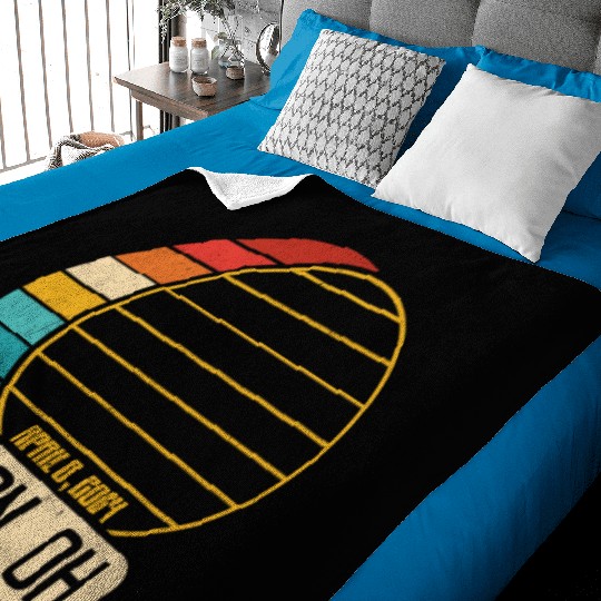 Total Solar Eclipse Ohio Dayton April 28 2024Dayto Baby Blankets