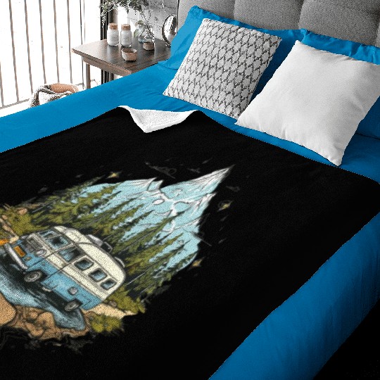 camping, nature, independent, gift Baby Blankets