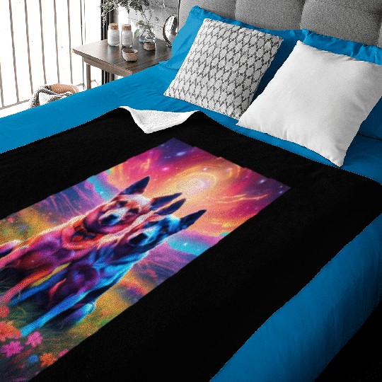 two dogs portrait lushill style artgerm and james Baby Blankets