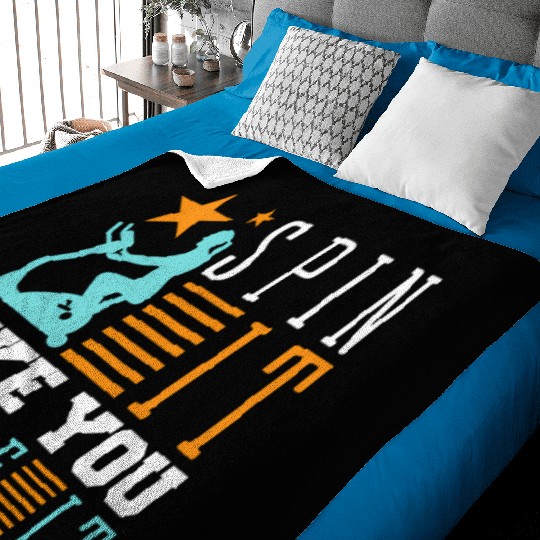 Spin It Like You Stole It Gym Workout Muscle Stati Baby Blankets