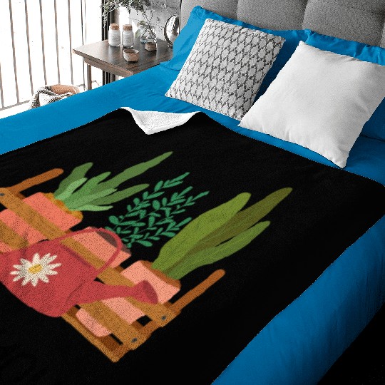 Pot Plant Mom Baby Blankets