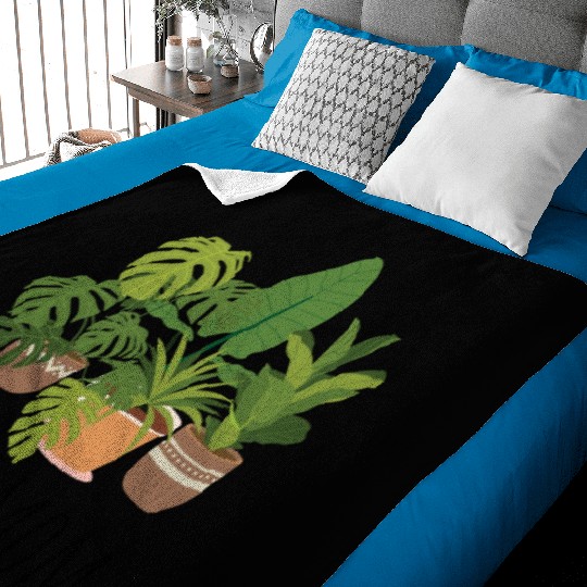 Houseplants Galore Plant Mom Baby Blankets