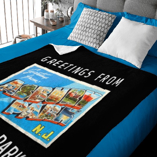 Asbury Park New Jersey Nj Travel Postcard Baby Blankets