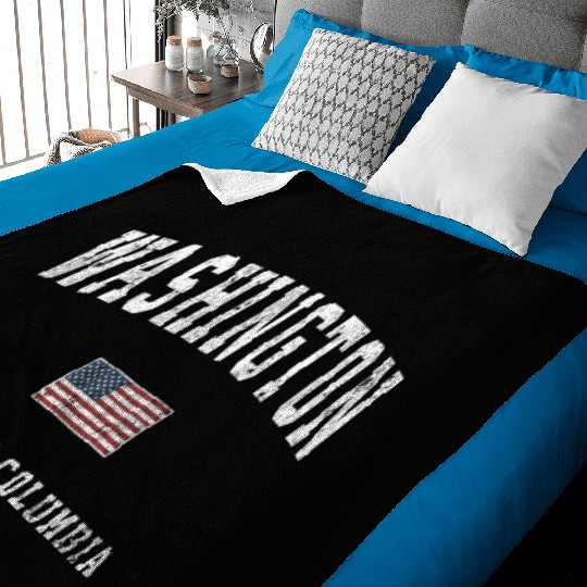 Washington Dc American Flag Sports Baby Blankets