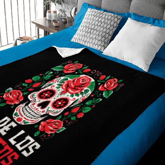 Dia De Los Muertos Sugar Skull Mexican Holiday Baby Blankets