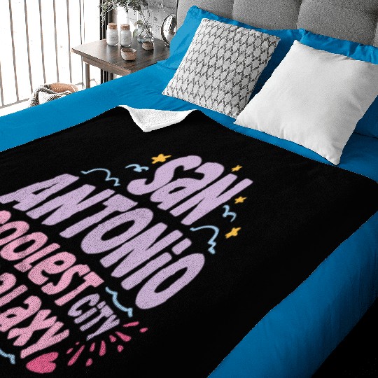 San Antonio Coolest Galaxy Baby Blankets