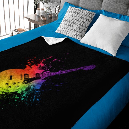 Guitar Music Instrument - Musician Baby Blankets