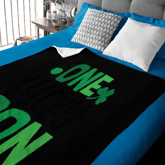 One Lucky Son Clover Shamrock Irish Ireland Baby Blankets