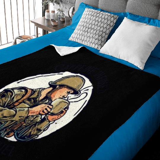 Caffeine infused Battle Soldier Baby Blankets