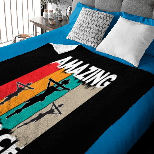 Amazing Grace Love Jesus Christian Christmas Baby Blankets