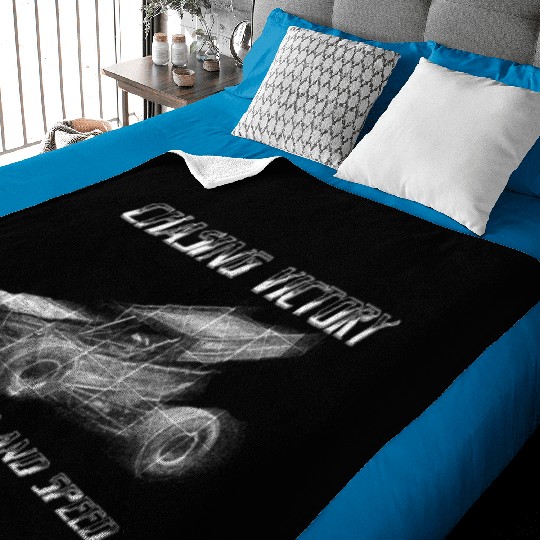 Sprint Car Mom Dirt Track Racing Racing Race Day Baby Blankets