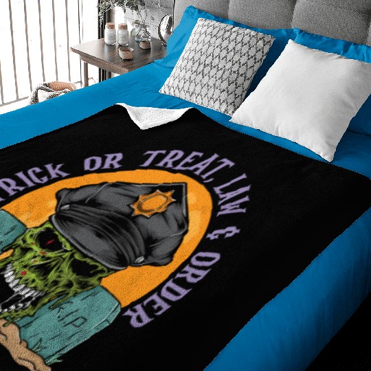 Trick or Treat, Law & Order Policeman Halloween Baby Blankets