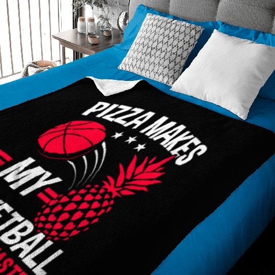 Pineapple Basketball Tropical Fruit Summer Sport Baby Blankets