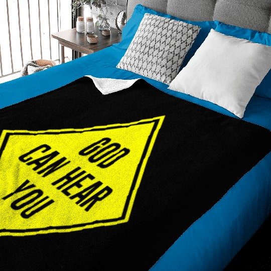 God Can Hear You Love Jesus Christian Christmas Baby Blankets