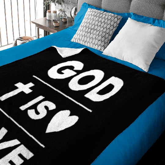God Is Love Love Jesus Christian Christmas Baby Blankets