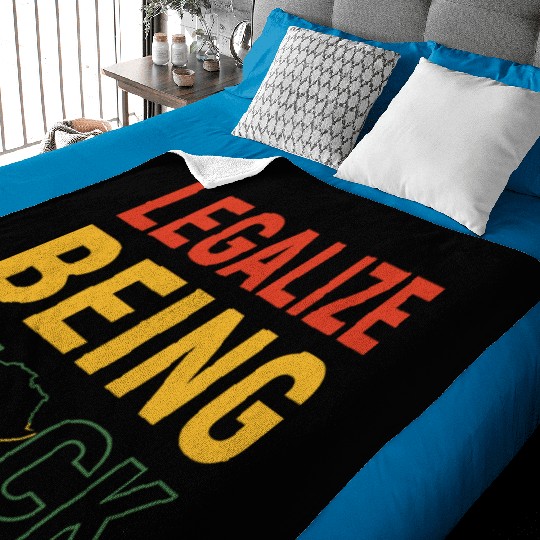 Legalize Being Black Black History Melanin Baby Blankets