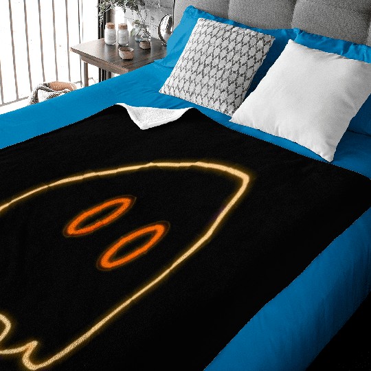 Yellow neon ghost Baby Blankets