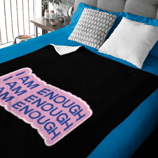 i am enough Baby Blankets