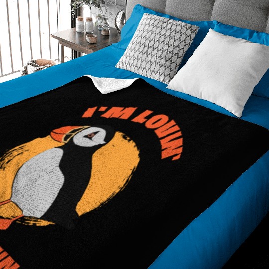 Lovin The Puffin Bird Lover Puffins Baby Blankets