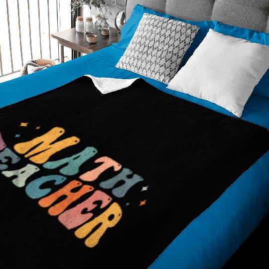 Groovy Math Teacher Mathematics Mathematician Baby Blankets