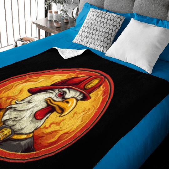 Fire department cock Baby Blankets