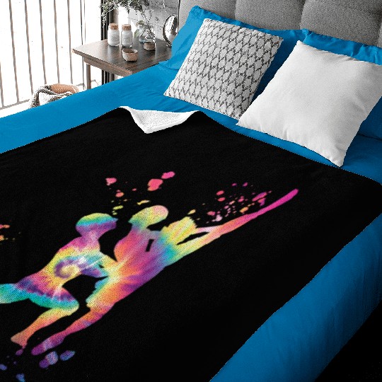 Ballet Dance Couple Woman Ballerina Baby Blankets