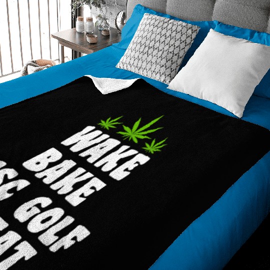 Disc Golf Cannabis Marijuana Weed Smoker Baby Blankets