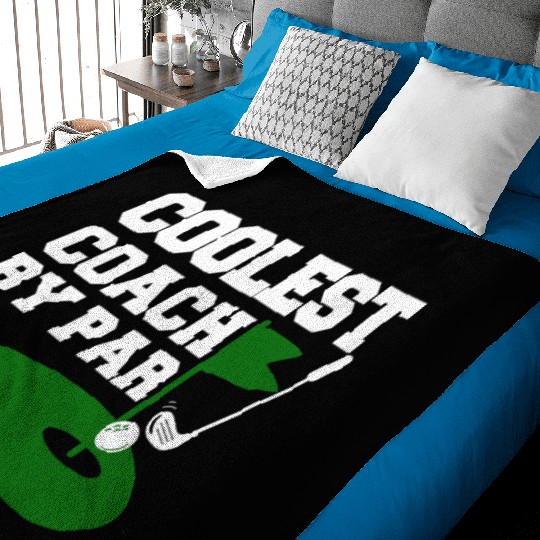 Coolest Coach By Par Funny Golf Coach Golf Teacher Baby Blankets