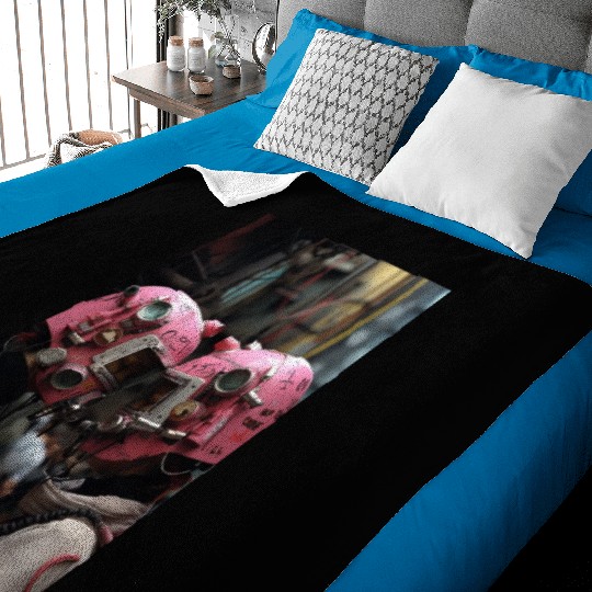 Futuristic Love - Cyberpunk Baby Blankets