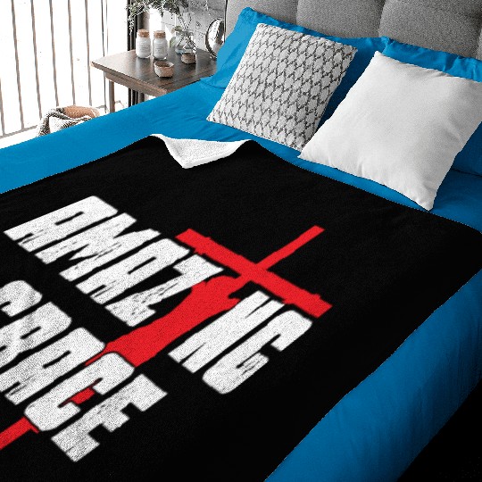 Amazing Grace Love Jesus Christian Christmas Baby Blankets