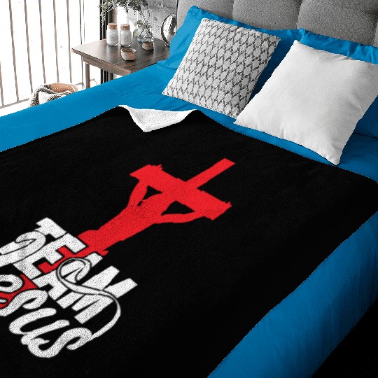 Team Jesus Love Jesus Christian Christmas Baby Blankets