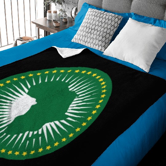 The african union flag, Green african union flag Baby Blankets