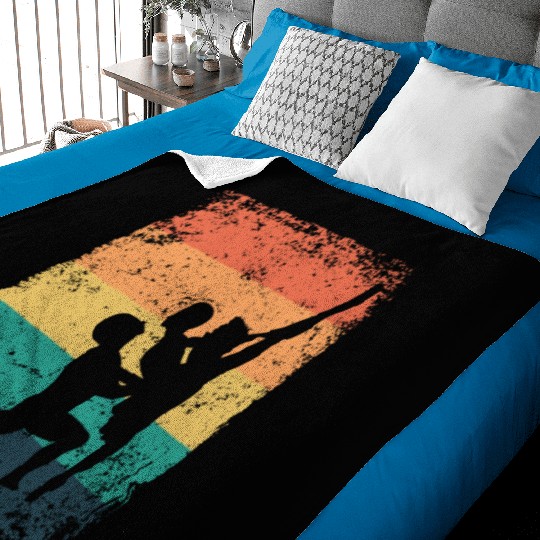 Ballet Dance Couple Vintage Ballerina Baby Blankets