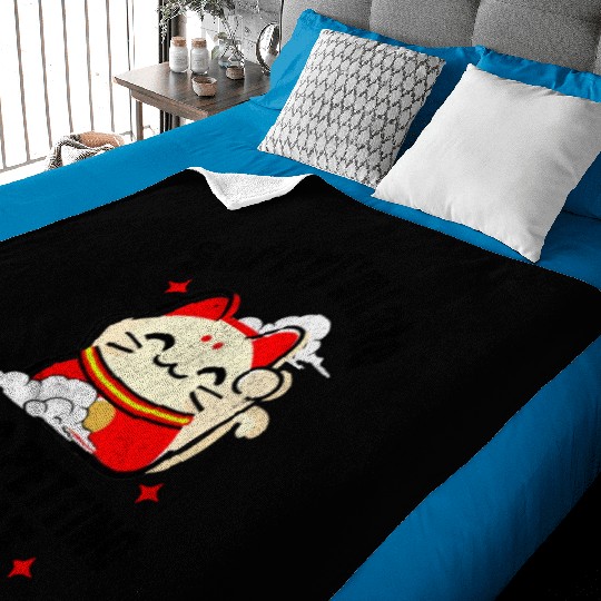 Sorry I'm Late I Was Petting a Cat Always Late Cat Baby Blankets