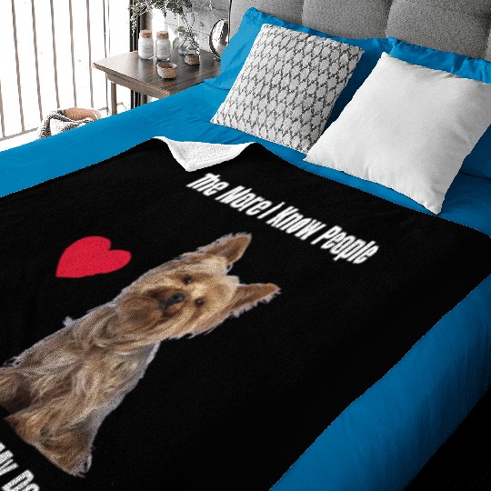 The More I Know People, The More I Love My Yorkie Baby Blankets